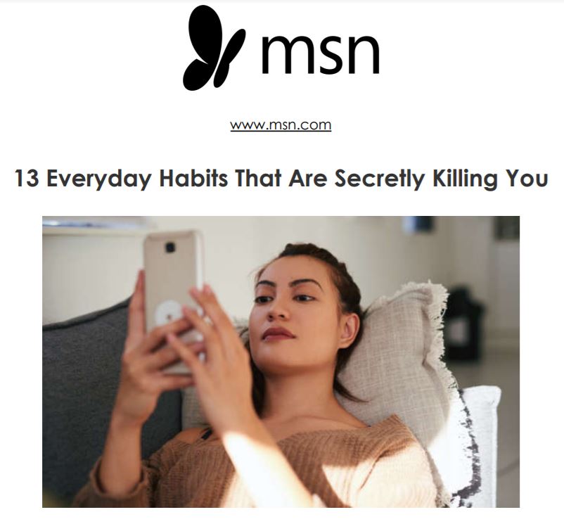 13 Everyday Habits That Are Secretly Killing You
